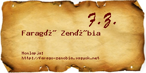 Faragó Zenóbia névjegykártya