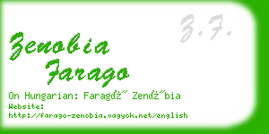 zenobia farago business card